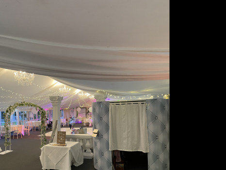 White led dance floor and photo booth package