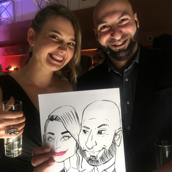 Live pen ink caricatures